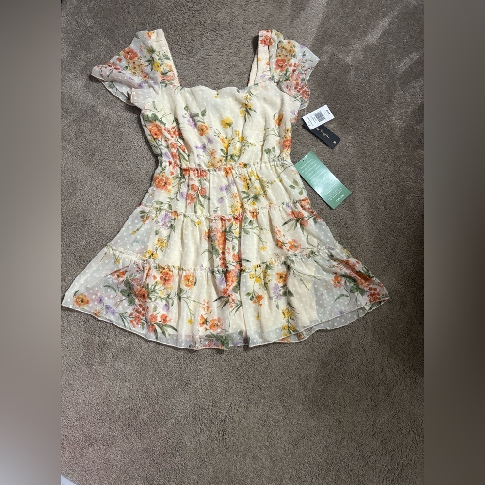 City Triangles mini dress Floral Short Sleeve Size 7 - Picture 3 of 11